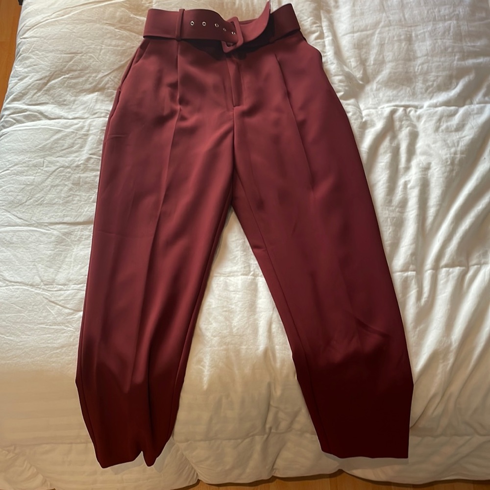 Zara maroon dress pants size s